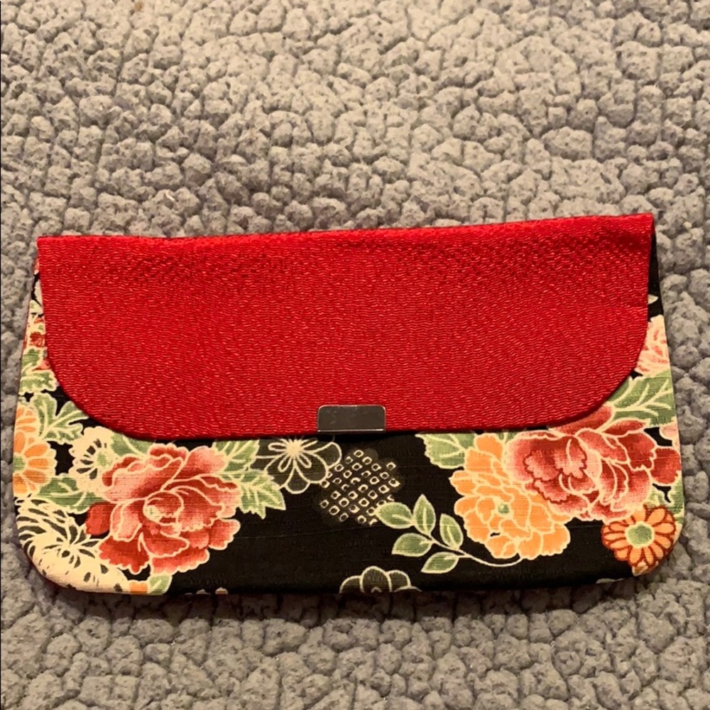 Floral clutch/ wallet/ case